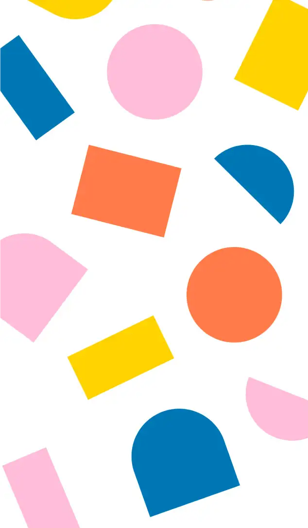 A illustration of colourful shapes